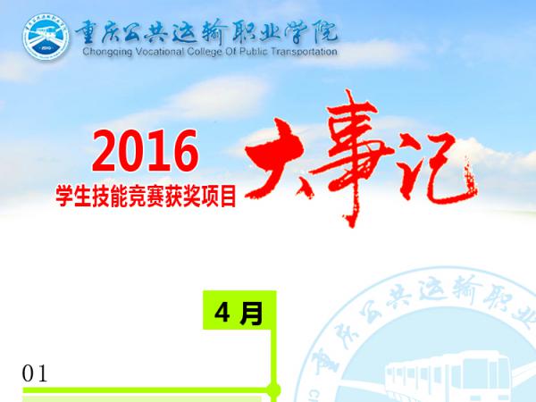 2016年我院学生技能竞赛获奖项目大事记