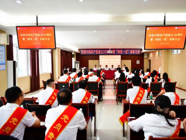 学校召开庆祝中国共产党成立103周年暨“两优一先”表彰大会